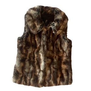 Rachel Zoe Faux Fur Vest Size XS. Black and Cream Color. Excellent Condition.